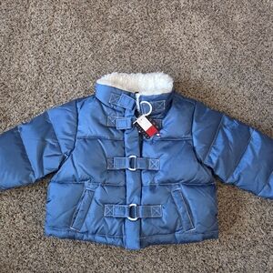 Vibtage Y2K 2007 Tommy Hilfiger Girls Blue Puffer Jacket NWT